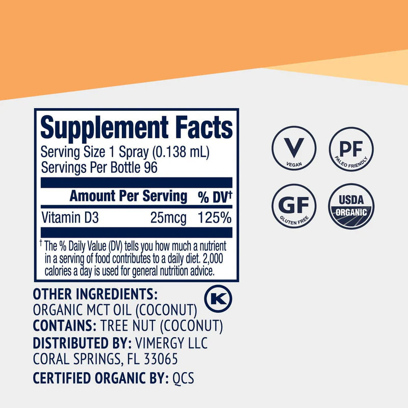 Vimergy Organic Liquid Vegan D3 – 15 ml